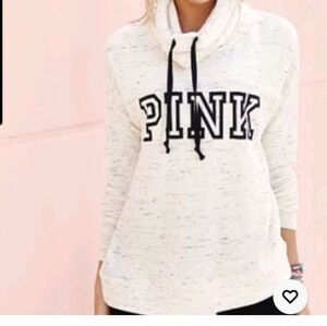PINK Victoria's Secret (Rare) Pullover Marled Ivory Sweatshirt Size SP